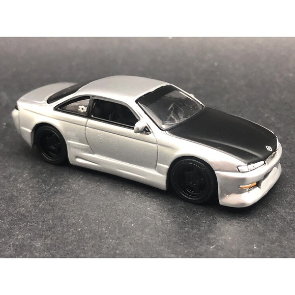 Jada Dub City 1998 '98 Nissan 240SX S-14 Car Silver Diecast 1/64 Rubber Tires